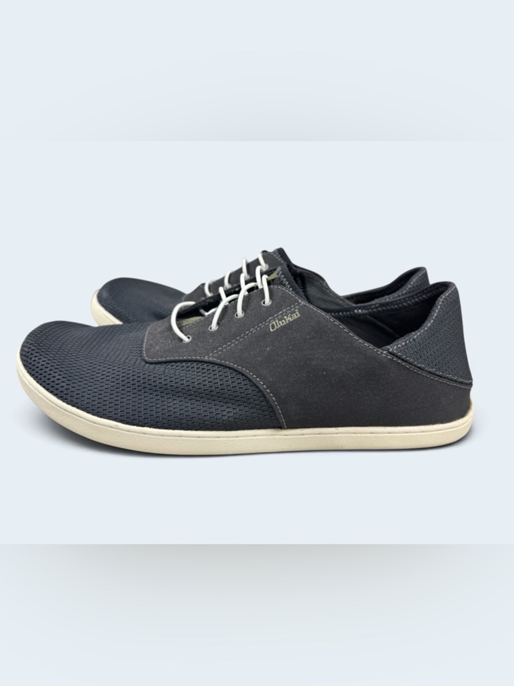 Olukai Nohea Moku Men's Boat Shoes - Dark Shadow Size 12